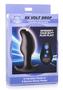 Zeus Vibrating And E-stimulating Silicone Rechargeable Prostate Massager With Remote Control - Black