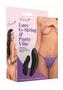 Secrets Rechargeable Silicone Lace G-string And Panty Vibe - Os - Purple