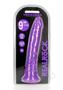 Realrock Slim Glow In The Dark Dildo With Suction Cup 9in - Purple