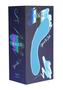 Swan Mini Swan Wand Rechargeable Silicone Glow In The Dark Massager - Blue