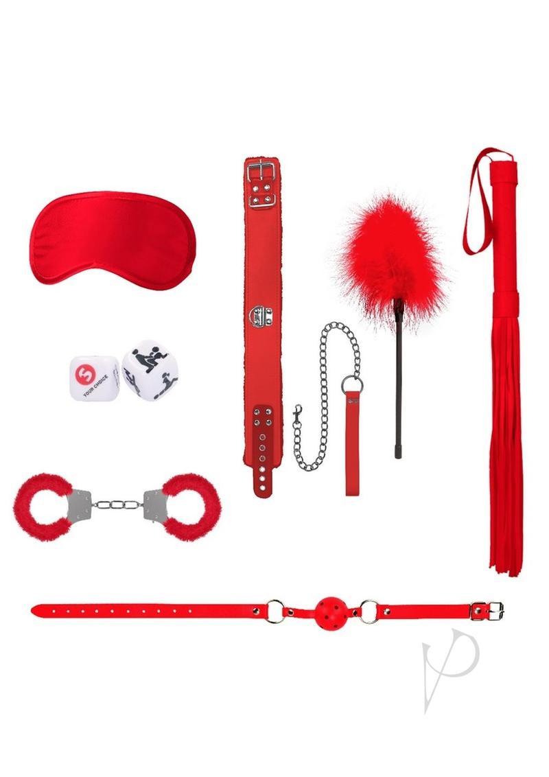 Ouch! Introductory Bondage Kit #6 (6 Piece Kit) - Red